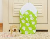 Babynest with stiffening- Simple Owls green